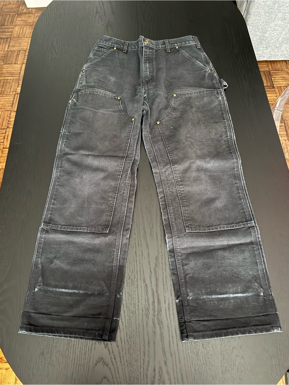 Vintage Carhartt Faded Black Double Knee Pants